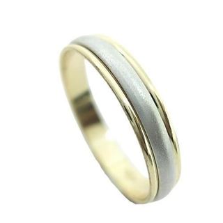 Foto de 10-351-674-15 - ALIANZA BICOLOR CENTRO MATE 4MM 18K