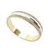 Foto de 10-351-750-15 - ALIANZA BICOLOR FACETADA 4MM 18K