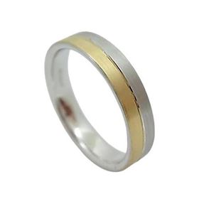 Foto de 10-351-815-15 - ALIANZA BICOLOR 4MM 18K