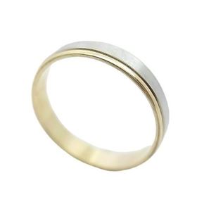 Foto de 10-351-898-12 - ALIANZA BICOLOR BRILLO 5MM 18K