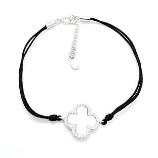 Foto de 25-0540 - PULSERA PLATA TRÉBOL-CIRCONITA-NÁCAR 19MM 17CM (ALARGADOR 3.5CM)