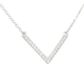 Foto de 25-0715G - GARGANTILLA PLATA PICO CIRCONITA 20MM 42CM (ALARGADOR 3.5CM)