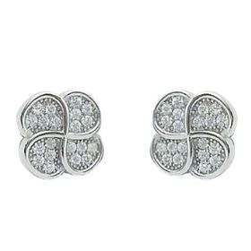Foto de 25-766P - PENDIENTES PLATA TRÉBOL CIRCONITA 10MM