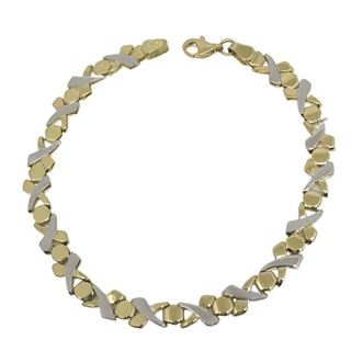 Foto de 28-200952 - PULSERA BICOLOR BRILLO 6MM 19CM (6,07gr) 18K