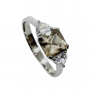 Foto de 32-2310F - *OFERTA* SORTIJA PLATA PIEDRA FUMÉ 7MM