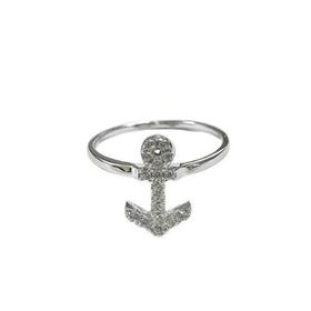 Foto de 25-0508S - SORTIJA PLATA ANCLA 10MM CIRCONITA