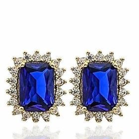 Foto de 28-030ZP - PENDIENTES ZAFIRO CIRCONITA 11MM 18K