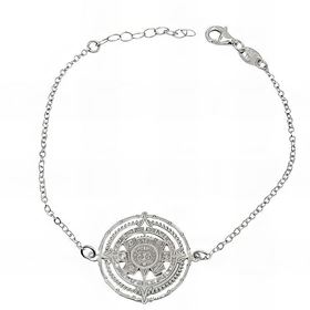 Foto de 35-941000 - *OFERTA* PULSERA PLATA CALENDARIO MAYA 17MM (ALARGADOR 3CM)