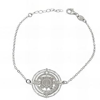 Foto de 35-941000 - *OFERTA* PULSERA PLATA CALENDARIO MAYA 17MM (ALARGADOR 3CM)