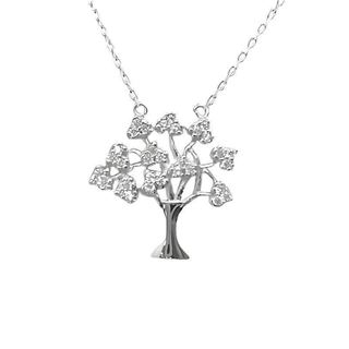 Foto de 38-008G - *OFERTA* GARGANTILLA PLATA ÁRBOL DE LA VIDA CIRCONITA 19MM 45CM