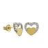 Foto de 40-7216P - PENDIENTES CORAZÓN BICOLOR CIRCONITA 7MM 18K 