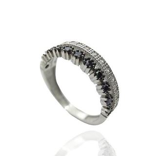 Foto de 44-AG00156N - *OFERTA* SORTIJA PLATA CIRCONITA NEGRA 5MM