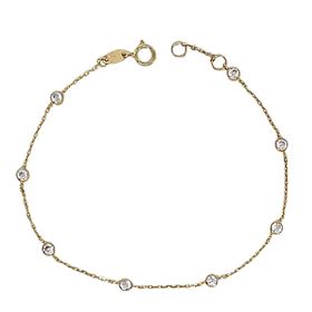 Foto de 45-491 - PULSERA CHATONES CORCONITA 3MM 18CM (ANILLA A 1.5CM) 18K