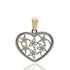 Foto de 62-589 - COLGANTE CORAZÓN BICOLOR CIRCONITA 18MM 18K