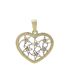 Foto de 62-589 - COLGANTE CORAZÓN BICOLOR CIRCONITA 18MM 18K