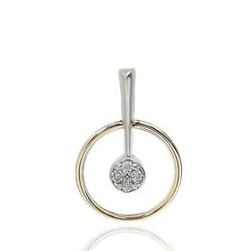 Foto de 62-1014 - COLGANTE BICOLOR CIRCONITA 18MM 18K