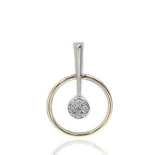 Foto de 62-1014 - COLGANTE BICOLOR CIRCONITA 18MM 18K