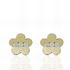 Foto de 99-PT823 - PENDIENTES FLOR CIRCONITA MATE-BRILLO 5MM 18K