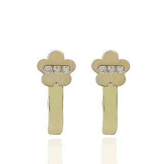 Foto de 99-PT823C - PENDIENTES CIRCONITA 13MM CATALÁN 18K