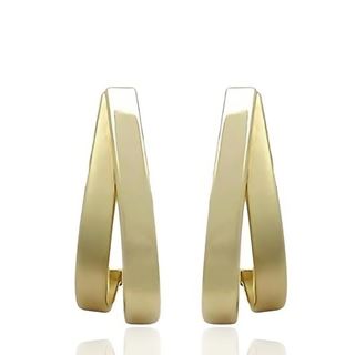 Foto de 71-3503APQ - PENDIENTES MATE-BRILLO 17MM OMEGA 18K