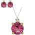 Foto de 71-11999R - PENDIENTES PIEDRAS COLOR SEMIPRECIOSA ROSA 7MM 18K