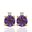 Foto de 71-11999A - PENDIENTES PIEDRAS COLOR SEMIPRECIOSA AMATISTA 7MM 18K