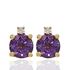 Foto de 71-11999A - PENDIENTES PIEDRAS COLOR SEMIPRECIOSA AMATISTA 7MM 18K