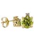 Foto de 71-11999V - PENDIENTES PIEDRAS COLOR SEMIPRECIOSA VERDE PERIDOTO 7MM 18K