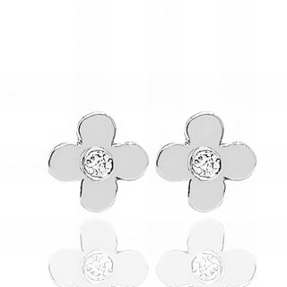 Foto de 72-2249B - PENDIENTES "NETO" BRILLANTES FLOR 4MM O.B. 18K