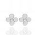 Foto de 72-2249B - PENDIENTES "NETO" BRILLANTES FLOR 4MM O.B. 18K