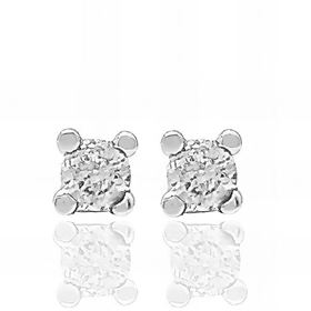 Foto de 87-5000-2B - PENDIENTES "NETO" BRILLANTES 0.08KTES 2.5MM O.B. 18K 