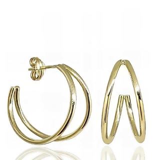 Foto de 90-1707000 - CRIOLLAS DOBLES TUBO 1.5MM 12X20MM PRESIÓN 18K