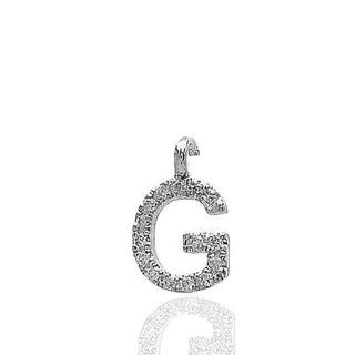 Foto de 90-LETRABB-G - COLGANTE INICIAL BRILLANTE "G" 0.06 KTES. H-SI 7MM O.B. 18K 