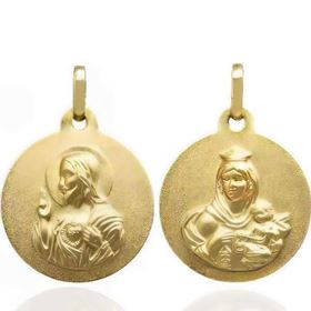 Foto de 78-5003-016 - ESCAPULARIO V. CARMEN-S. CORAZÓN 16MM (1,59gr) 18K