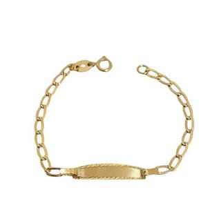 Foto de 9K88-001 - PULSERA BEBÉ PLACA BILBAO 2.6MM 12.5CM (PLACA 4X20MM) 9K**