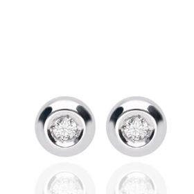 Foto de 10-539-006 - PENDIENTES "NETO" BRILLANTE 0.020 KT 5MM O.B. 18KT