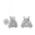 Foto de 51-201978 - PENDIENTES MINI OSO CIRCONITA 6MM O.B. 18K