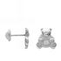 Foto de 51-201978 - PENDIENTES MINI OSO CIRCONITA 6MM O.B. 18K