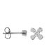 Foto de 72-2025B - PENDIENTES "NETO" BRILLANTES FLOR 3MM O.B. 18K