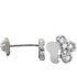 Foto de 62-104B - PENDIENTES "NETO" BRILLANTES FLOR 6MM O.B. 18K