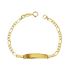 Foto de 9K88-010 - PULSERA BEBÉ PLACA 3X1 2.5MM 12.5CM (PLACA 4.5X20MM) 9K**