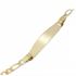 Foto de 9K88-010 - PULSERA BEBÉ PLACA 3X1 2.5MM 12.5CM (PLACA 4.5X20MM) 9K**