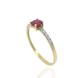 Foto de 40-6507RS - SORTIJA RUBÍ CIRCONITA 4MM 18K
