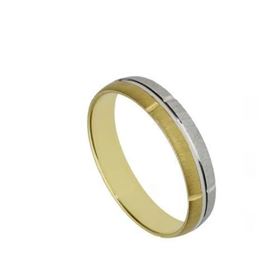 Foto de 10-351-245-16 - ALIANZA BICOLOR 4MM INTERIOR PLANO 18K