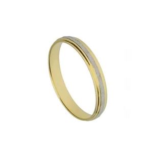 Foto de 10-351-294-15 - ALIANZA BICOLOR CENTRO MATE 3MM 18K