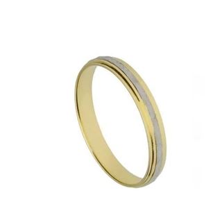 Foto de 10-351-294-15 - ALIANZA BICOLOR CENTRO MATE 3MM 18K