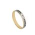 Foto de 10-351-312-15 - ALIANZA BICOLOR LAPIDADA 3MM 18K