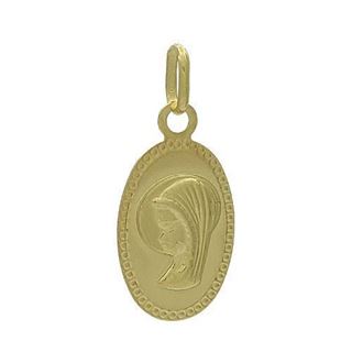 Foto de 10-152-550 - MEDALLA VIRGEN NIÑA LAPIDADA 17MM 18K