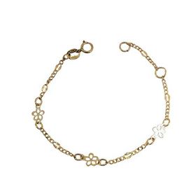 Foto de 10-00-8374 - PULSERA FLORES 6MM 14CM (1,14gr) (ANILLA A 2CM) 18K**