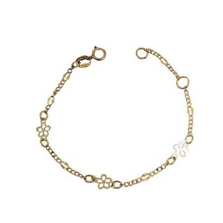 Foto de 10-00-8374 - PULSERA FLORES 6MM 14CM (1,14gr) (ANILLA A 2CM) 18K**